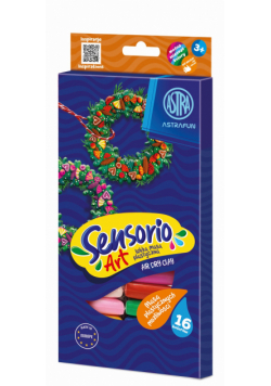 Masa plastyczna Astrafun Sensorio Kids domek z piernika aniołki świąteczny stroik 16 kolorów 1szt.mix