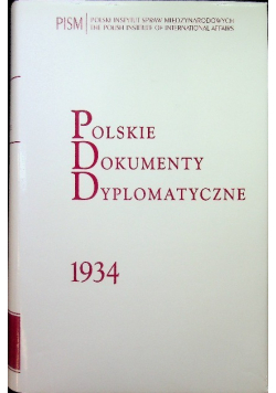 Polskie Dokumenty Dyplomatyczne 1934