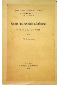 Nagana i oczyszczenie szlachectwa 1899r