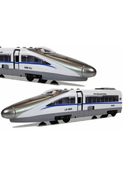 Pociąg Pendolino z naciągiem biały dźwięk światło