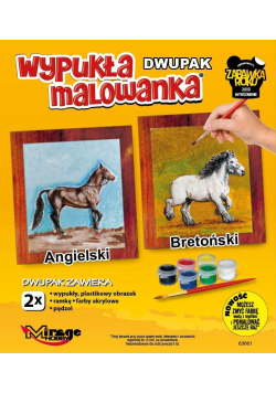 Wypukła malowanka Konie - Angielski + Bretoński