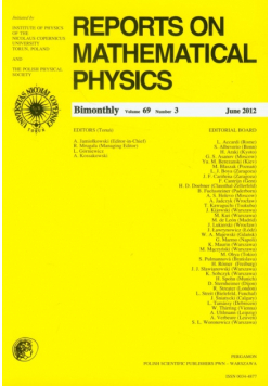 Reports on Mathematical Physics 69/3/2012