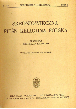 Średniowieczna pieśń religijna polska