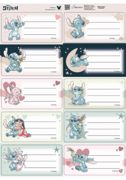 Naklejki na zeszyty pasek Stitch