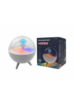 Lampka nocna LED RGB księżyc biały