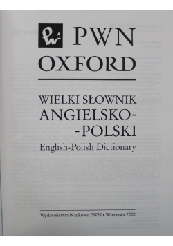 Wielki słownik angielsko polski PWN Oxford