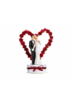 Figurka Para Młoda biały i bordo 16cm