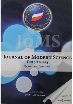 Journal of Modern Science Tom 3 / 22 / 2014