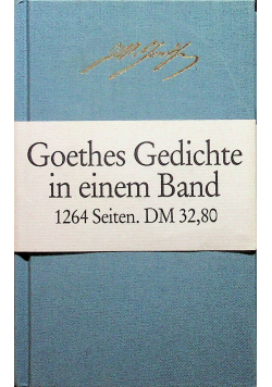 Goethes Gedichte in zeitlicher folge