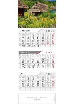 Kalendarz 2021 Trójdzielny Wiejski skansen CRUX