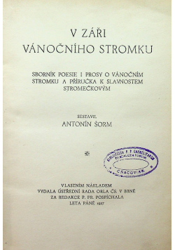V Zari Vanocniho Stromku 1927 r.