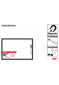 Tablica magnetyczna biała z markerem 30x40cm