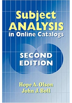 Subject Analysis in Online Catalogs