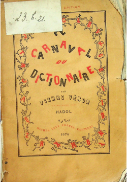Le Carnaval du Dictionnaire 1874 r.