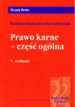 Prawo karne - część ogólna