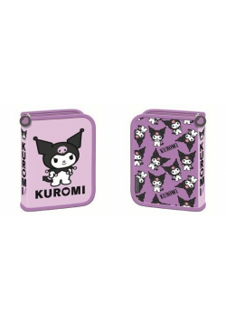 Piórnik dwuklapkowy bez wyposażenia Kuromi violet
