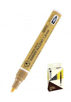 Marker olejowy GR-25 złoty (12szt) GRAND