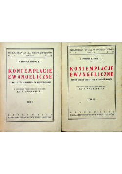 Kontemplacje ewangeliczne tom 1 i 2 1929 r.