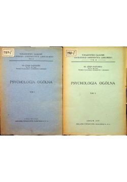Psychologia Ogólna Tom I i II 1947 r.