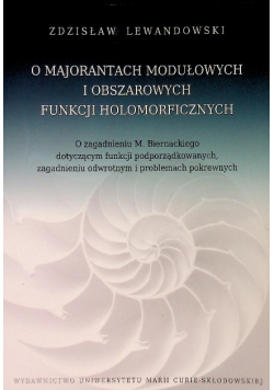 O majorantach modułowych i obszarowych funkcji holomorficznych