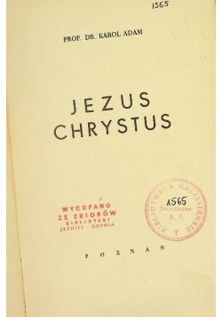 Jezus Chrystus, 1936 r.