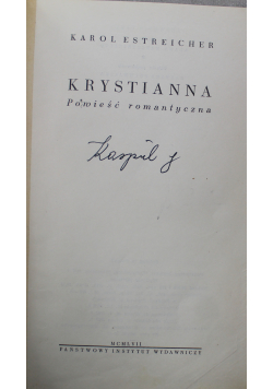 Krystianna Powieść romantyczna