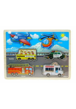 Puzzle drewniane Pojazdy
