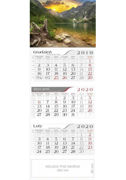 Kalendarz 2020 Trójdzielny Rysy CRUX