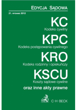 Kodeks cywilny:Kodeks postępowania cywilnego: Kodeks rodzinny i opiekuńczy: Koszty sądowe cywilne