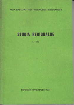 Studia regionalne tom I