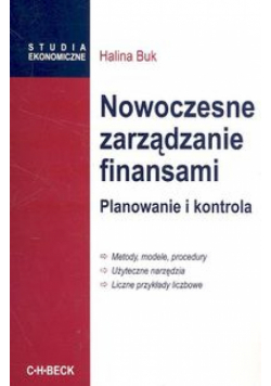 Nowoczesne zarządzanie finansami Planowanie i kontrola