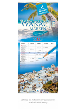 Kalendarz notatnikowy 2025 WN04 Wakacje marzeń