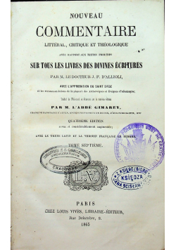 Nouveau Commentaire 1865 r.