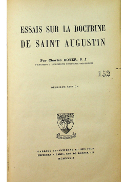 Essais sur la doctrine 1932r