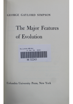 The Major Features of Evolution