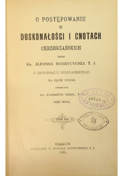 1895 r. O postępowaniu w doskonałościach i cnotach