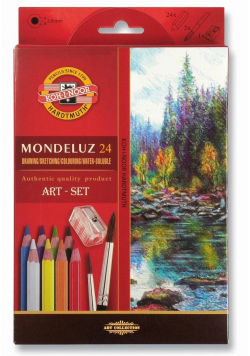 Kredki Mondeluz 24 kolory + pędzel