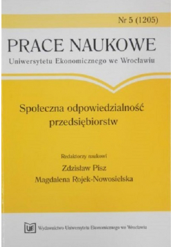 Społeczna odpowiedzialność przedsiębiorstw Nr 5
