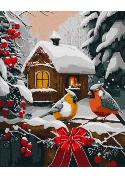 Malowanie po numerach - Śnieżna bajka 40x50cm