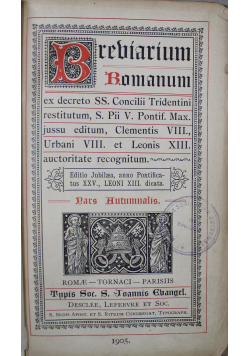 Brebiarium romanum 1905 r
