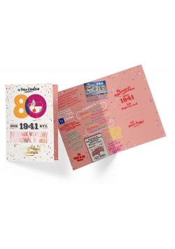 Karnet B6 PR-306 Urodziny 80 2021