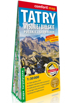 Tatry Wysokie i Bielskie polskie i słowackie laminowana mapa turystyczna 1:30 000
