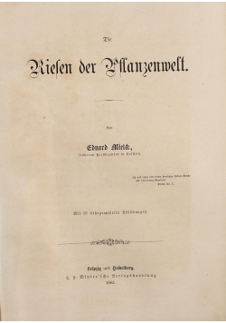 Die riesen der pflanzenwelt 1863 r