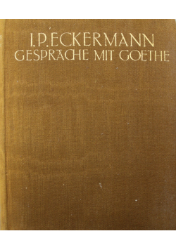 Gesprache mit Goethe 1922 r.
