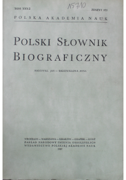 Polski Słownik Biograficzny Tom XXX nr 2 Zeszyt 125