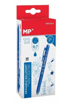 Długopis ścieralny niebieski (12szt)