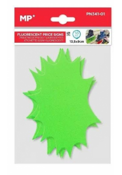 Etykiety cenowe fluorescencyjne zielone 135x90mm