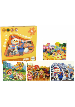 Puzzle 4w1 Cztery pory roku