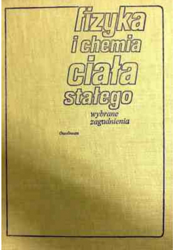 Fizyka i chemia ciała stałego