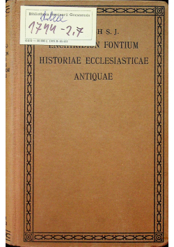 Enchirdion fontium historiae ecclesiasticae antiquae 1914 r